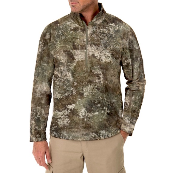 REDHEAD • Fleece Quarter-Zip Hunting Pullover Camo Bass Pro Shop Fishing - Picture 2 of 4